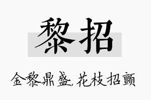 黎招名字的寓意及含义