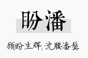 盼潘名字的寓意及含义