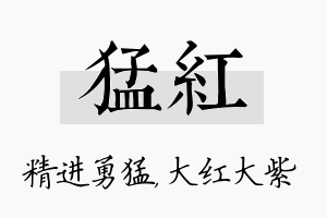 猛红名字的寓意及含义