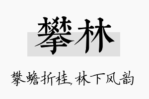 攀林名字的寓意及含义