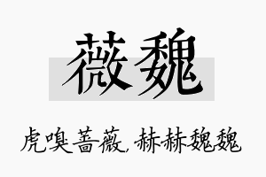 薇魏名字的寓意及含义