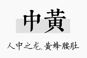 中黄名字的寓意及含义