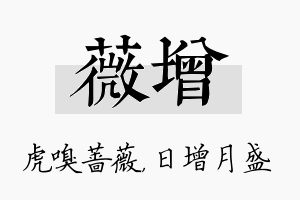 薇增名字的寓意及含义