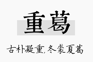 重葛名字的寓意及含义