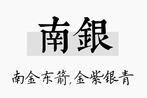 南银名字的寓意及含义