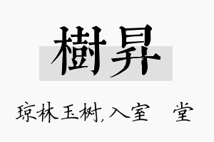 树昇名字的寓意及含义