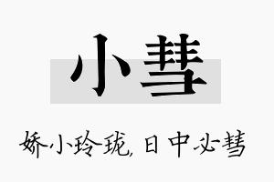 小彗名字的寓意及含义