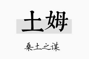 土姆名字的寓意及含义