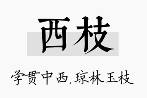 西枝名字的寓意及含义