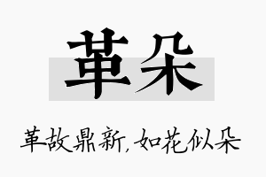 革朵名字的寓意及含义