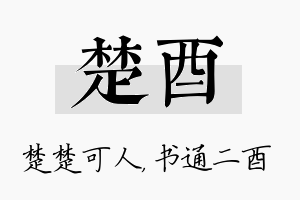 楚酉名字的寓意及含义