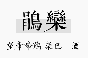 鹃栾名字的寓意及含义