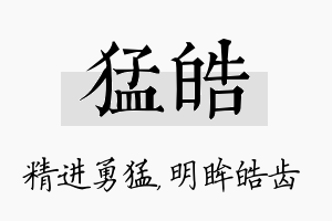 猛皓名字的寓意及含义