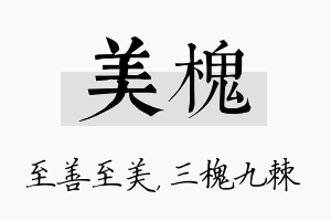 美槐名字的寓意及含义