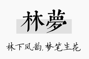 林梦名字的寓意及含义