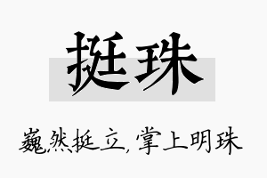 挺珠名字的寓意及含义