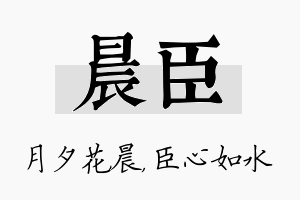 晨臣名字的寓意及含义