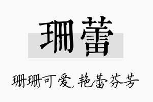 珊蕾名字的寓意及含义