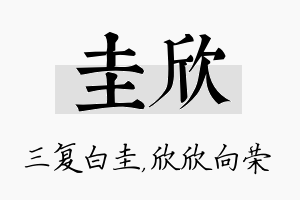 圭欣名字的寓意及含义