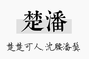 楚潘名字的寓意及含义