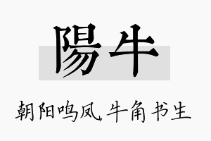 阳牛名字的寓意及含义