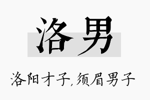 洛男名字的寓意及含义