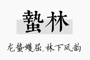 蛰林名字的寓意及含义