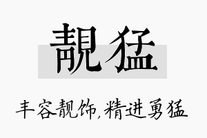 靓猛名字的寓意及含义