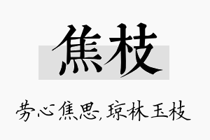 焦枝名字的寓意及含义