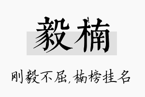 毅楠名字的寓意及含义