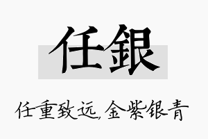 任银名字的寓意及含义