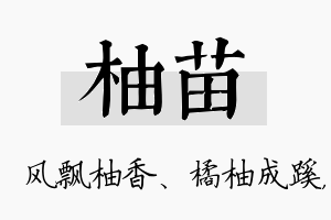 柚苗名字的寓意及含义