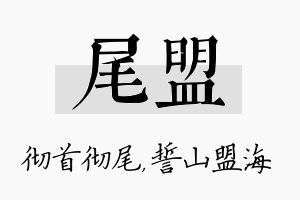 尾盟名字的寓意及含义