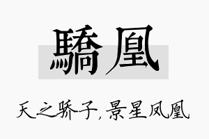 骄凰名字的寓意及含义