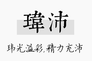 玮沛名字的寓意及含义