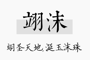 翊沫名字的寓意及含义