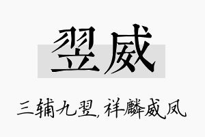 翌威名字的寓意及含义