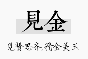 见金名字的寓意及含义