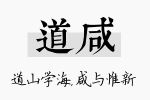 道咸名字的寓意及含义