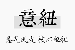 意纽名字的寓意及含义