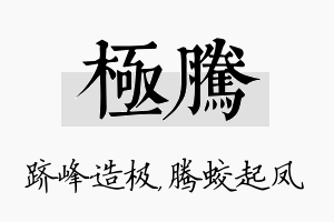 极腾名字的寓意及含义