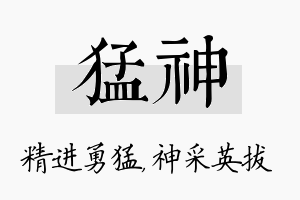 猛神名字的寓意及含义