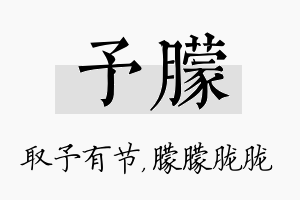 予朦名字的寓意及含义