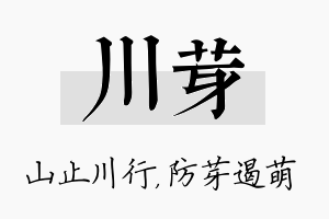 川芽名字的寓意及含义