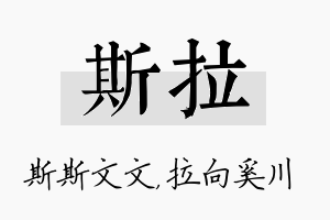 斯拉名字的寓意及含义