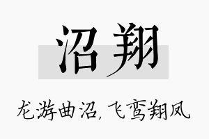 沼翔名字的寓意及含义