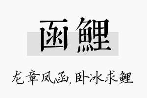 函鲤名字的寓意及含义