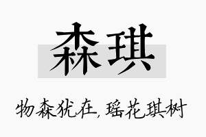 森琪名字的寓意及含义