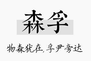 森孚名字的寓意及含义