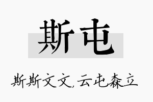 斯屯名字的寓意及含义